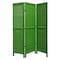 Homeroots 67" Green Wood Folding Three Panel Screen Room Divider 274705 - alternate 1