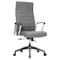 Leisuremod Hilton High-Back Leather Office Chair, Grey HO20GRL - alternate 1