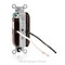 Leviton Leaded Dup Rec HG 15A 125V Self-Gr Wht 8200-CW - alternate 2