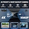 Wrightmaster 10.26 in HD Touch Screen Car Stereo, with CarPlay, Android Auto, White Built-in Clock, Dual Cameras ZR-S-Dial-white - alternate 2
