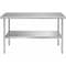 Amgood 24 in. x 60 in. All Stainless Steel Work Table, 35in. Height Commercial Prep Table with AMG WTSS-2460-Z - alternate 2