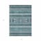Homeroots 5' X 8' Teal Blue Ivory And Gray Southwestern Washable Indoor Outdoor Area Rug 582861 - alternate 2