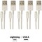 Visiontek LIGHTNING TO USB WHITE 1M CABLE-5 PACK 900759 - alternate 2