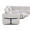 Homeroots Light Gray Italian Leather Power Reclining U Shaped Eight Piece Corner Sectional With Console 634665 - alternate 2