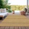 Homeroots 9' X 12' Wheat And Gold Striped Washable Indoor Outdoor Area Rug 610628 - alternate 2