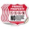 Signmission Private Property Shield Sign No Skateboa, 6 inch X 6 inch, Vinyl Decal, 5PK SHI-D-5PACK-6-442 - alternate 1