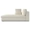 Homeroots 122" Cream Fabric Sofa With Brown Legs 641048 - alternate 2