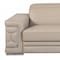 Homeroots 89" Beige Italian Leather Sofa With Silver Legs 329718 - alternate 2