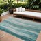 Homeroots 8' X 10' Teal Blue And Aqua Abstract Washable Indoor Outdoor Area Rug 604992 - alternate 1