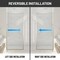 Anzzi Welle 74x34in Framed Fixed Shower Screen Door, Brushed Nickel with 5/16in 8mm Tempered Clear Glass SD-AZ22-01BN - alternate 2