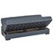 Homeroots 75" Gray Faux Leather Sleeper Sofa And Toss Pillows With Brown Legs 607188 - alternate 2