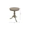 Homeroots 25" Taupe Gray Manufactured Wood Round End Table 493226 - alternate 2