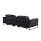 Homeroots 90in Black Italian Leather Power Reclining Loveseat With Storage 720562 - alternate 2