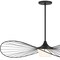 Homeroots 44" Black Aluminum Geometric Wavy LED Dimmable Outdoor Hanging Light 683461 - alternate 2