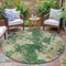 Homeroots 8' Fern Green And Beige Round Abstract Washable Indoor Outdoor Area Rug 630683 - alternate 2