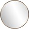 Homeroots 32" Antiqued Brushed Brass Round Wall Mirror 401208 - alternate 2