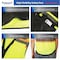 Protectx Class 2 High Visibility Safety Vest, 6 Pockets, Zipper Front, Mesh Back, Lime Green/Black SV-120SM4-GNBK-S - alternate 2
