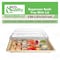 Ecoquality 1.5L Compostable Natural Sugarcane Bagasse With Lid Small Take Out Sushi Tray, 100PK EQ15LSUSHIWL-100 - alternate 2
