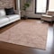 Homeroots 5' X 8' Pink And Brown Moroccan Washable Indoor Outdoor Area Rug 605134 - alternate 2