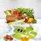 Megachef 8-in-1 Multi-Use Slicer Dicer and Chopper with Interchangeable Blades MG-MULTI-SLICER-DICER - alternate 2