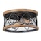 Vaxcel Bremerton 13-in W Bronze Industrial Cage Drum Flush Mount Ceiling Light C0189 - alternate 1