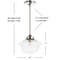 Jonathan Y Kurtz 9.5" Adjustable Drop Metal/Glass LED Pendant, Chrome JYL3517B - alternate 2