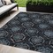 Homeroots 5' X 8' Blue Charcoal And Gray Medallion Washable Indoor Outdoor Area Rug 587699 - alternate 1