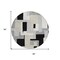 Homeroots 8' Black Ivory And Beige Round Geometric Washable Indoor Outdoor Area Rug 613195 - alternate 2