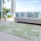 Homeroots 8' X 10' Artichoke Green Fern Green And Ivory Abstract Washable Indoor Outdoor Area Rug 587461 - alternate 2