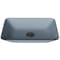 Vigo Sottile Modern Blue Glass 18 in. L x 13 in. W x 4 in. H Rectangular Vessel Bathroom Sink VG07116 - alternate 1
