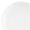 Smarty Had A Party 10.25" Clear with Gold Rim Round Lotus Plastic Dinner Plates, 120PK 8840-CASE - alternate 2