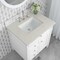 James Martin Vanities Brittany 30" Single Vanity in Bright White, w/ 3 CM Siberian Silestone Top 655-V30-BW-3SFR - alternate 2