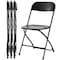 Homeroots Set of Four Black Metal Outdoor Folding Stacking Dining Chairs, 4PK 639952 - alternate 1