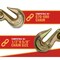 Mytee Products 1/2 in-5/8 in Hi-Viz Folding Handle Ratchet Load Binder w/Grab Hook 18100 lbs, 4PK CBRS-FH12x4 - alternate 2