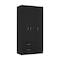 Homeroots 71" Black Manufactured Wood Two Drawer Combo Dresser 478412 - alternate 1