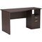 Homeroots 55" Espresso Computer Desk With Two Drawers 249791 - alternate 1