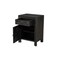 Homeroots 30" Black Solid Wood Distressed Carved Floral One Drawer Nightstand 569582 - alternate 2