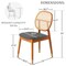 Leisuremod Holbeck Dining Chair with Upholstered Leather Seat and Beech Wood Legs, Grey, 4PK HC18GR4 - alternate 2