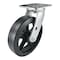 Hyw Products Heavy Duty Caster 8in Rubber on Cast Iron Wheel, Swivel 40-80S-A1-RC - alternate 1