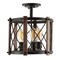 Jonathan Y Ferme 14" 3-Light Iron Rustic Farmhouse LED Flush Mount, Brown/Oil Rubbed Bronze JYL7502A - alternate 2