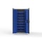 Strong Hold 14 GA Bin Cabinet No Legs - 36 In W. x 72 In. H x 24 In. D - 122 Blue Bins 36-BB-240-122B-NL-L - alternate 1