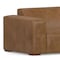 Homeroots 116" Brown Leather Wood Sofa With Ottoman 641054 - alternate 2