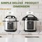 Simple Deluxe 9 in 1 Electric Pressure Cooker, Warmer and Sterilizer, Saute, Slow Cooker, Rice Cooker, Multi-Func 3A88HKCOOKPRESS8 - alternate 2