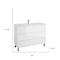 Homeroots 48" White Wood Freestanding Bathroom Vanity With White Sink And Three Drawers 624164 - alternate 2