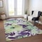 Homeroots 3' X 5' Purple And Lavender Floral Washable Indoor Outdoor Area Rug 610992 - alternate 2