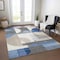 Homeroots 5' X 8' Blue Gray And Ivory Geometric Washable Indoor Outdoor Area Rug 617975 - alternate 2