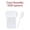 Smarty Had A Party Medium Weight Disposable Plastic Teaspoons, 1000PK 754-CASE - alternate 2