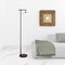 Homeroots 68" Black And White Reading Floor Lamp With White Glass Globe Shade 523521 - alternate 2