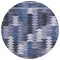 Homeroots 8' Navy Blue And Sky Blue Round Southwestern Washable Indoor Outdoor Area Rug 587334 - alternate 2