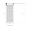 Sartodoors Sturdy Barn Door, Felicia 3355 Matte Black with Clear Glass, 6.6FT Rail Hangers Heavy Hardware Set FELICIA3355BD-B-BLK-2496 - alternate 2